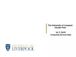 Ian C. Smith Computing Services Dept