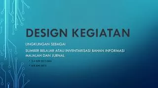 design kegiatan