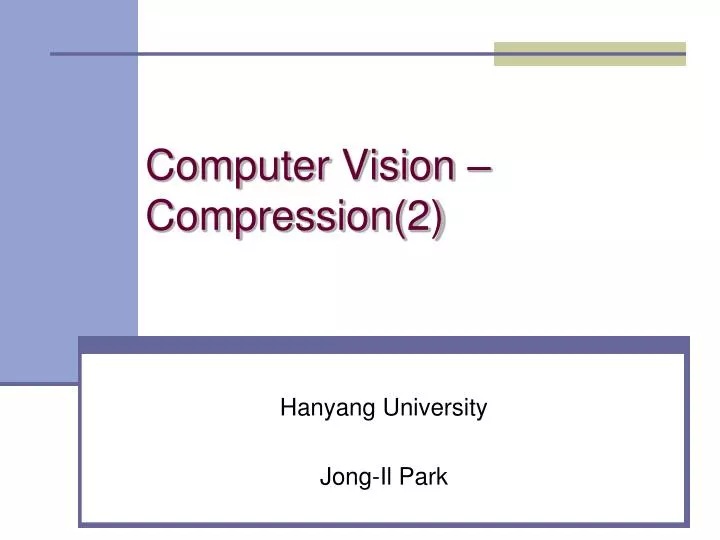 computer vision compression 2