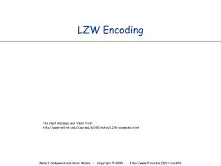 LZW Encoding