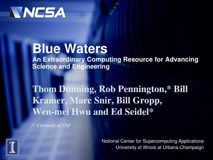 blue waters an extraordinary computing resource for advancing science and engineering