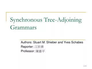 Synchronous Tree-Adjoining Grammars