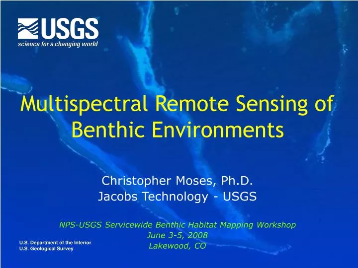 multispectral remote sensing of benthic environments