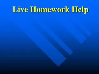 Live Homework Help
