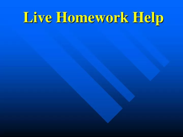 live homework help
