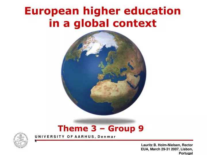 european higher education in a global context