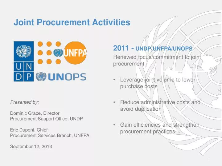 joint procurement activities