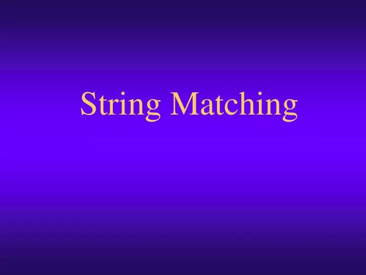string matching