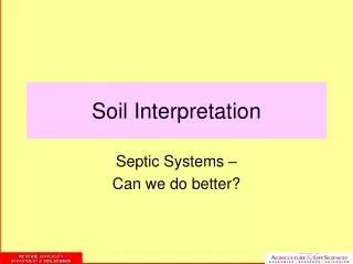 Soil Interpretation