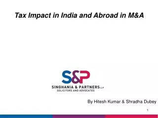 Tax Impact in India and Abroad in M&amp;A