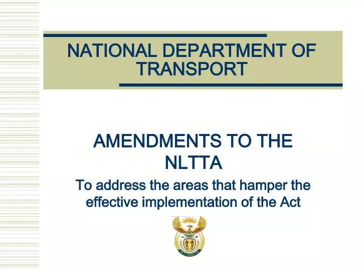 national department of transport