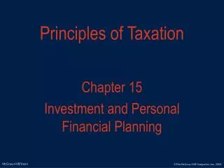 Principles of Taxation
