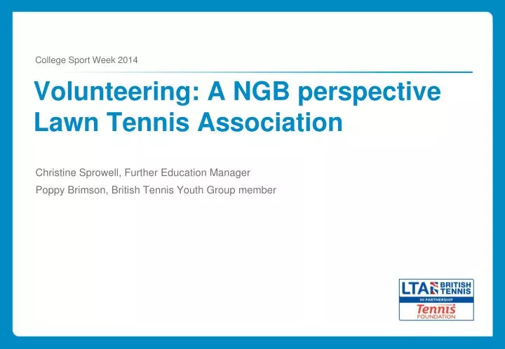 volunteering a ngb perspective lawn tennis association