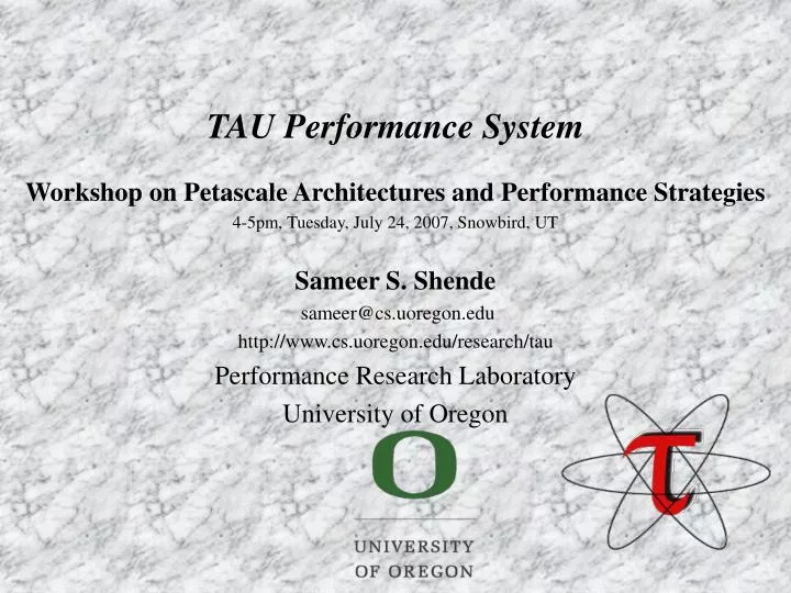 tau performance system