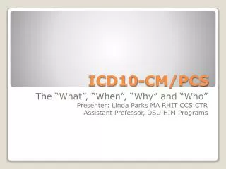 ICD10-CM/PCS