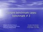 Tsunami benchmark cases: benchmark # 3