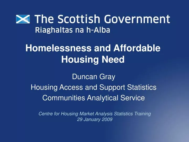 homelessness and affordable housing need