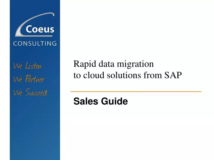 rapid data migration to cloud solutions from sap