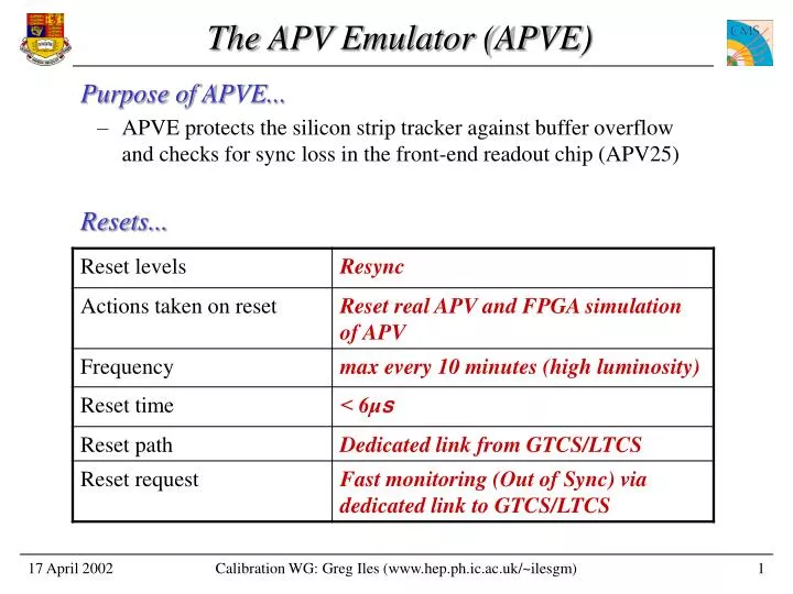 the apv emulator apve