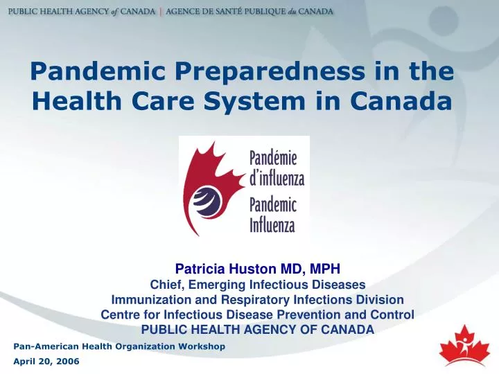 pandemic preparedness in the health care system in canada