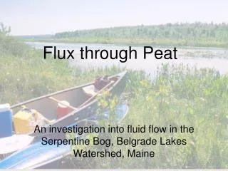 Flux through Peat