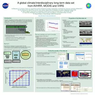 A global climate/interdisciplinary long-term data set from AVHRR, MODIS and VIIRS