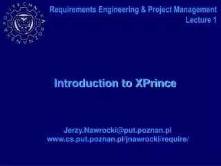 Introduction to XPrince