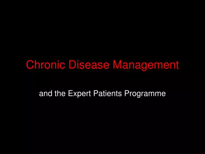 chronic disease management