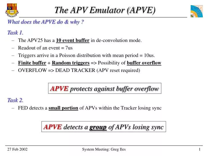 the apv emulator apve