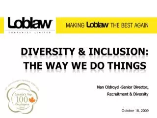 Nan Oldroyd -Senior Director, Recruitment &amp; Diversity
