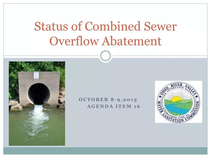status of combined sewer overflow abatement