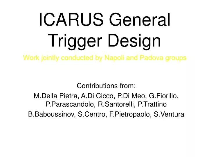 icarus general trigger design