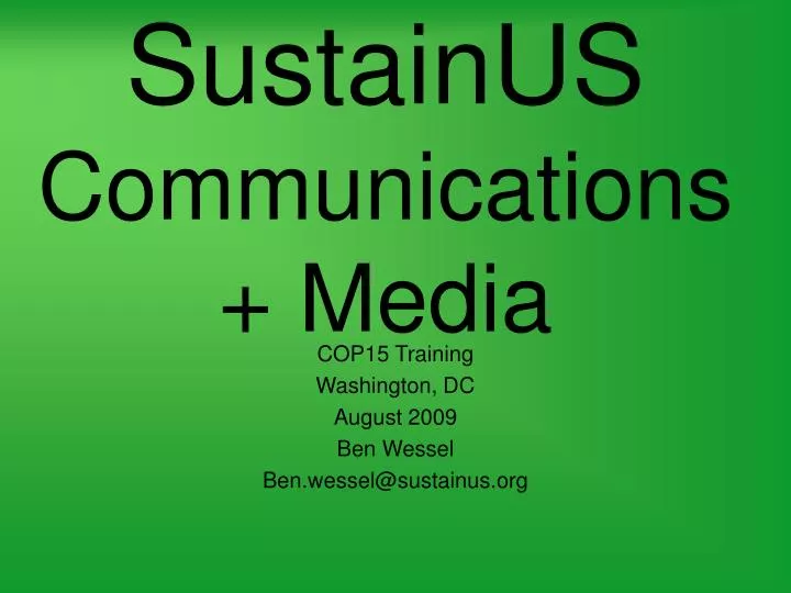 sustainus communications media