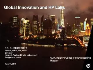 Global Innovation and HP Labs