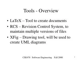 Tools - Overview