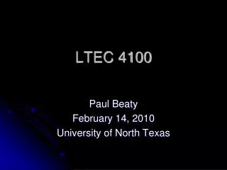 LTEC 4100