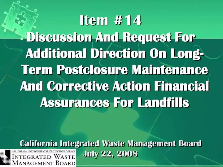 california integrated waste management board july 22 2008