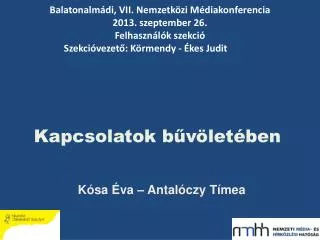 kapcsolatok b v let ben