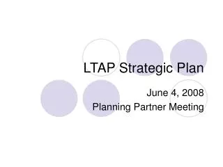 LTAP Strategic Plan