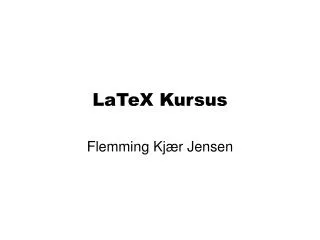 latex kursus