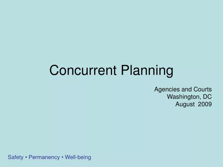 concurrent planning