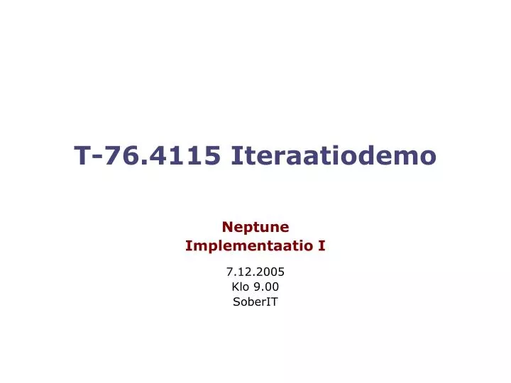 t 76 4115 iteraatiodemo