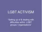 LGBT ACTIVISM - slide 1