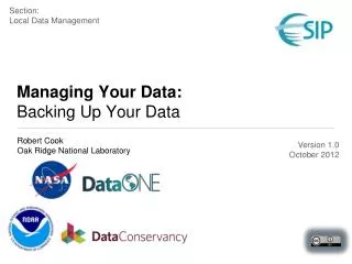 Managing Your Data: Backing Up Your Data