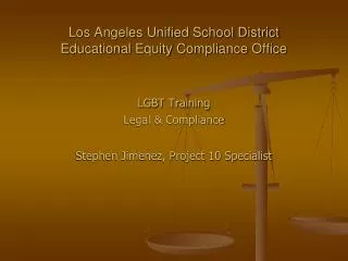 Los Angeles Unified School District Educational Equity Compliance Office