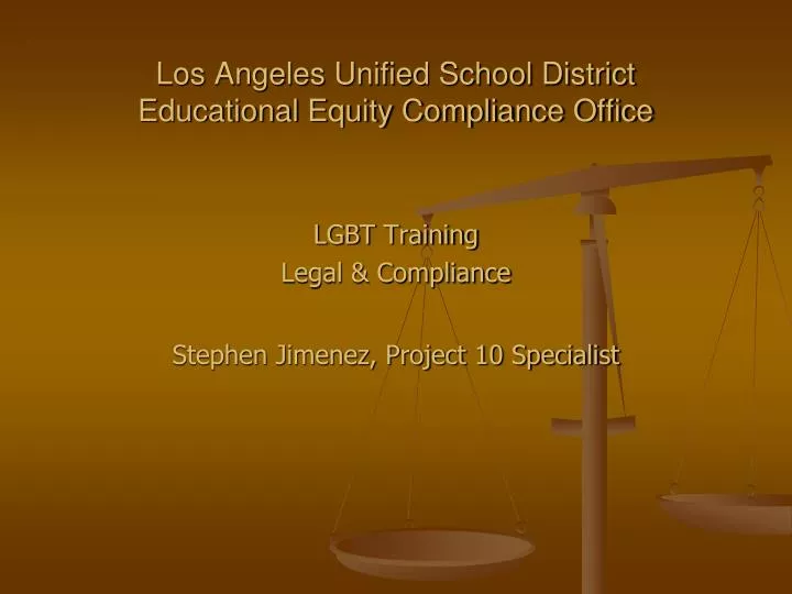 los angeles unified school district educational equity compliance office