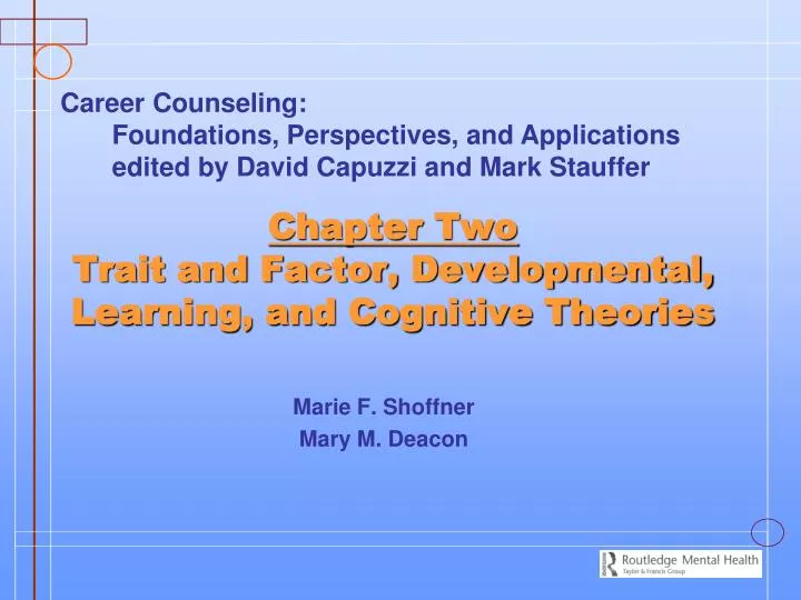 chapter two trait and factor developmental learning and cognitive theories