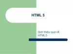 HTML 5 - slide 1