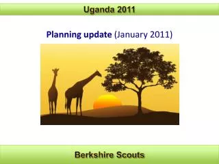 Planning update (January 2011)