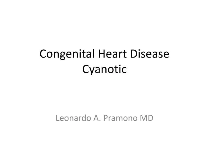 congenital heart disease cyanotic